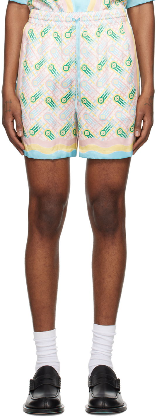 Kratke hlače Casablanca Ping Pong Shorts Plava | MPS24-TR-012-01