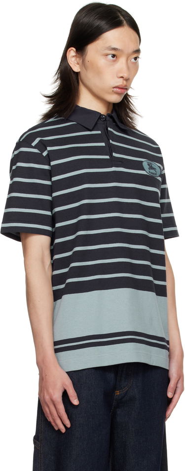 Polo majica Burberry Burberry Index Stripe Polo Crna | 8110595, 1
