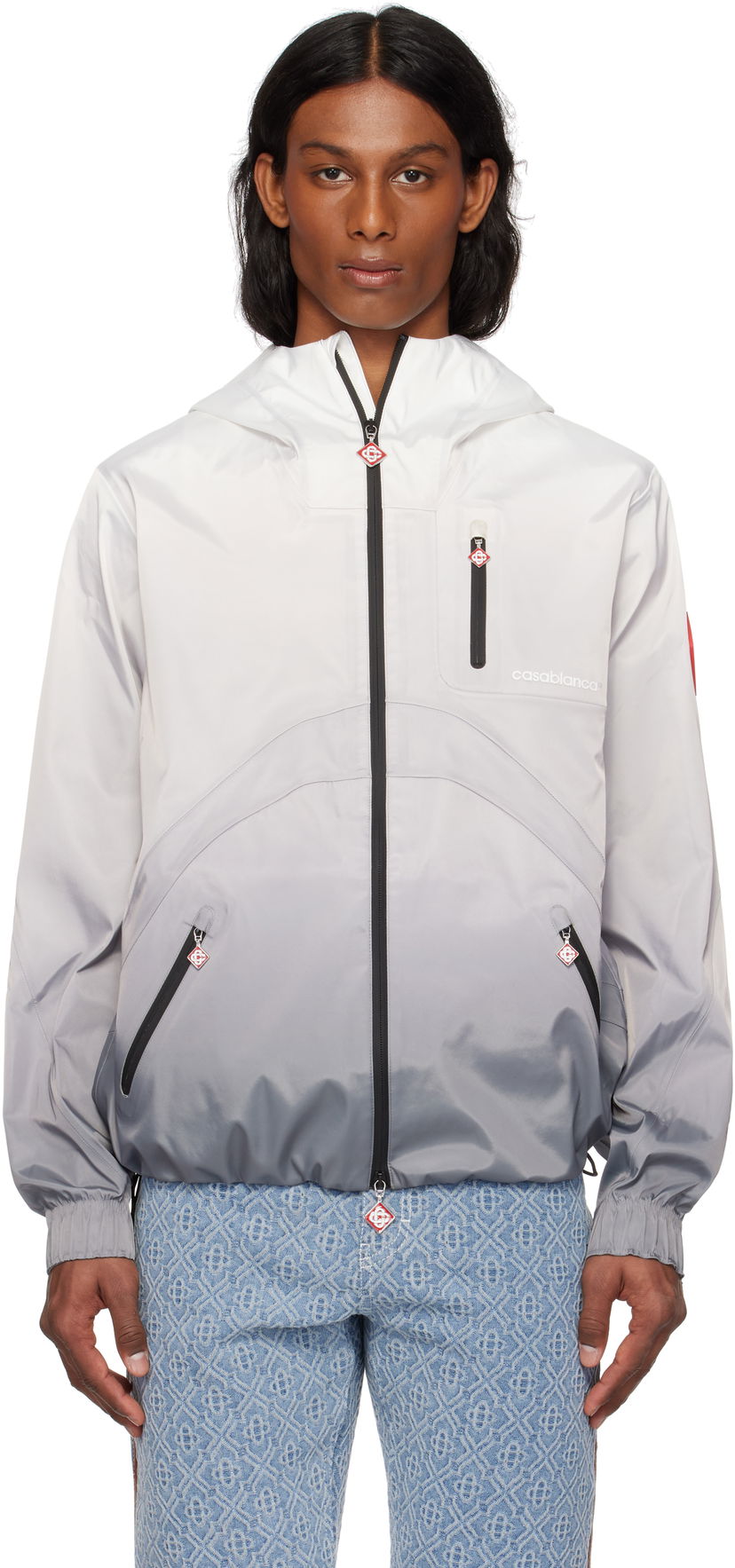 Vjetrovka Casablanca Casablanca Gradient Rain Jacket Siva | MPS25-OT-159-01
