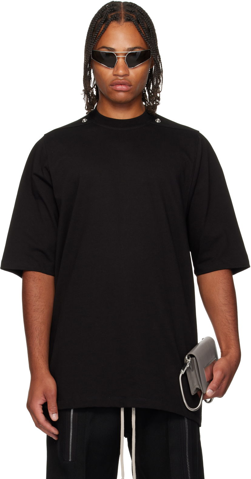 Majica kratkih rukava Rick Owens Rick Owens Concordians Jumbo Short Sleeve T-Shirt Crna | RU02E1249 BAES2