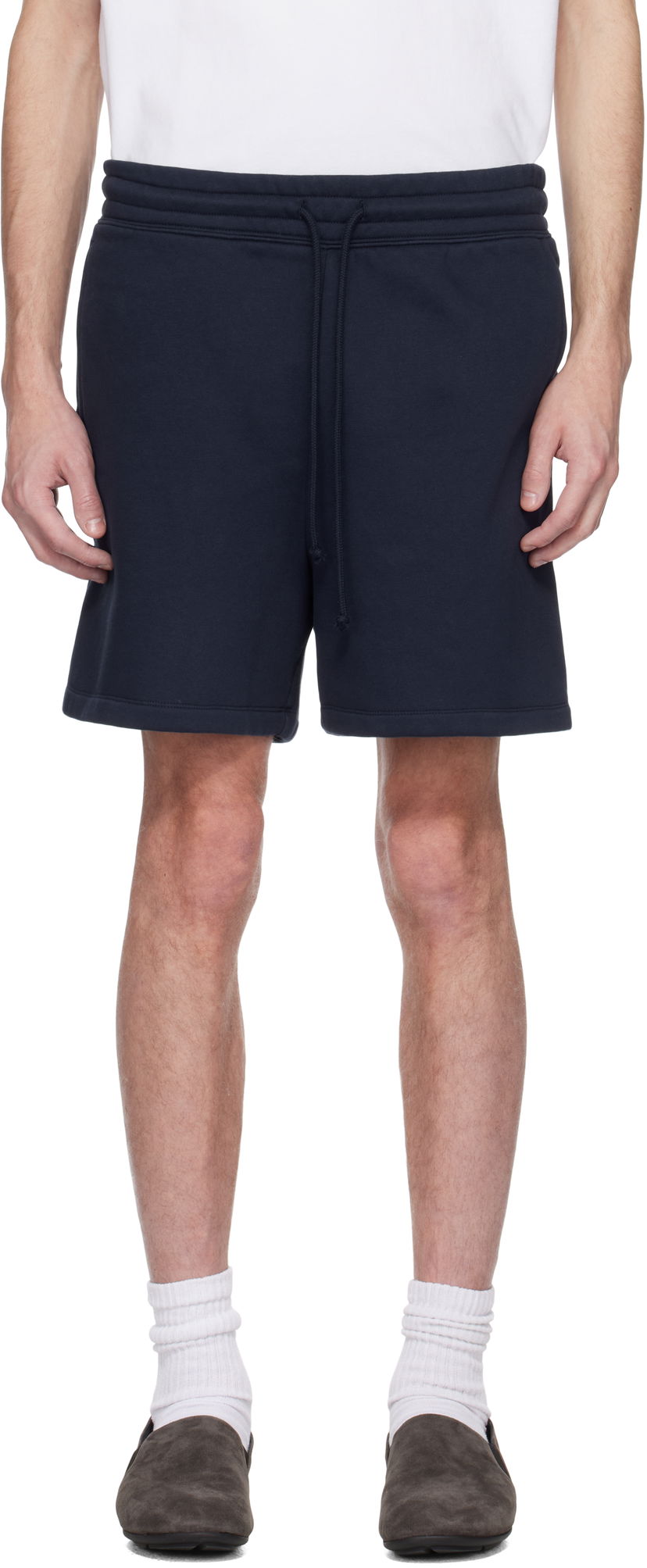 Kratke hlače SKIMS SKIMS Fleece Lounge Relaxed Shorts Tamnoplava | BO-SHO-5340M-NAVY