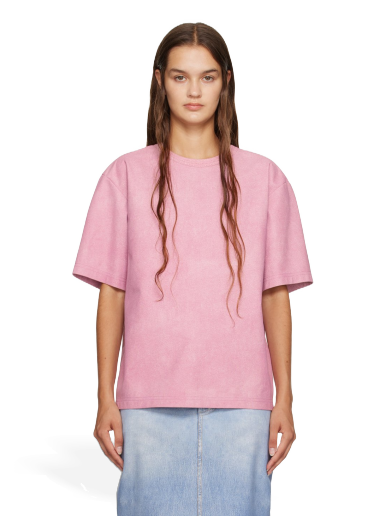 Majica kratkih rukava Bottega Veneta Printed Leather T-Shirt Ružičasta | 757349 V2UT0