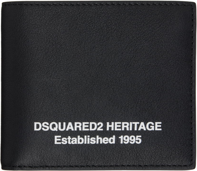 Novčanik DSQUARED2 Dsquared2 Heritage Leather Wallet Crna | WAM0075_12900001