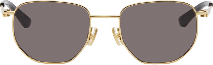 Sunčane naočale Bottega Veneta Geometric Split Metal Sunglasses Metalik | BV1301S-005