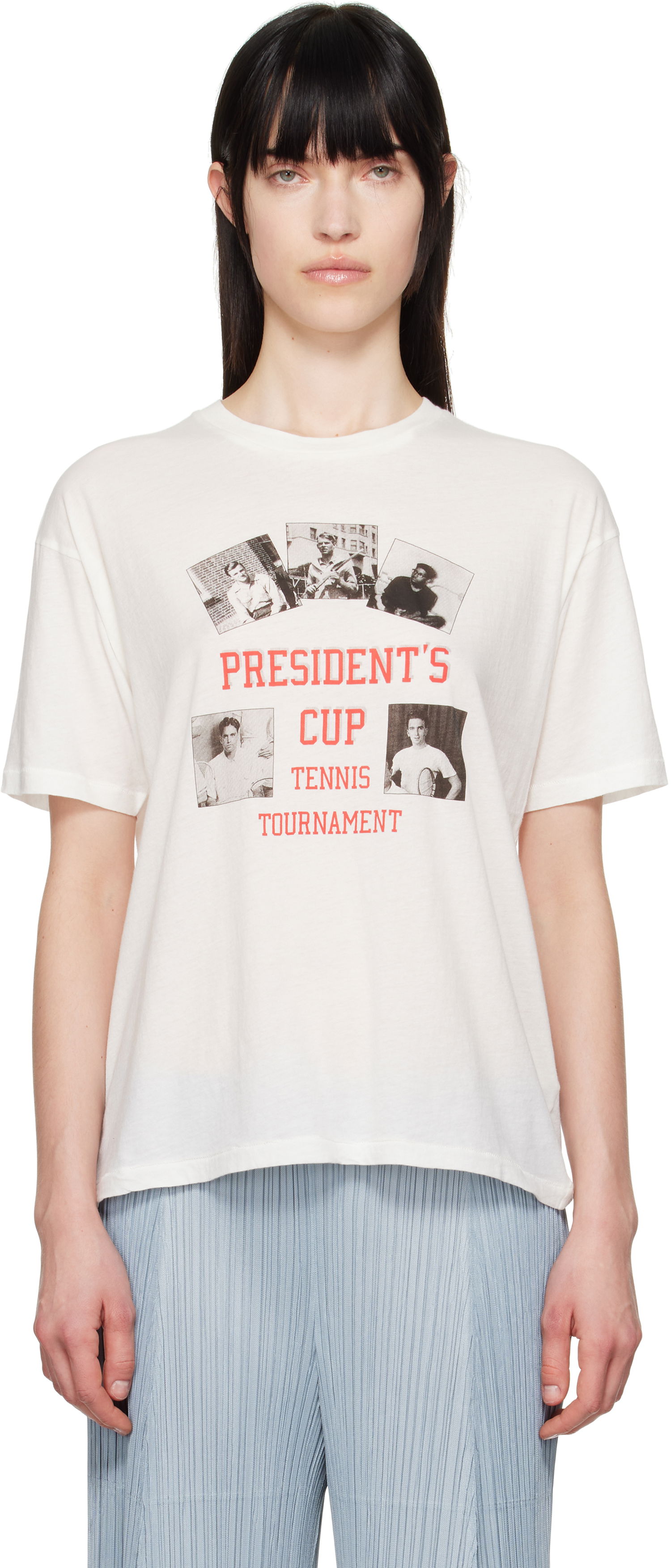 Majica kratkih rukava Bode Bode 'President's Cup' Tennis Tournament Graphic T-Shirt Bijela | MRS25CS020, 0