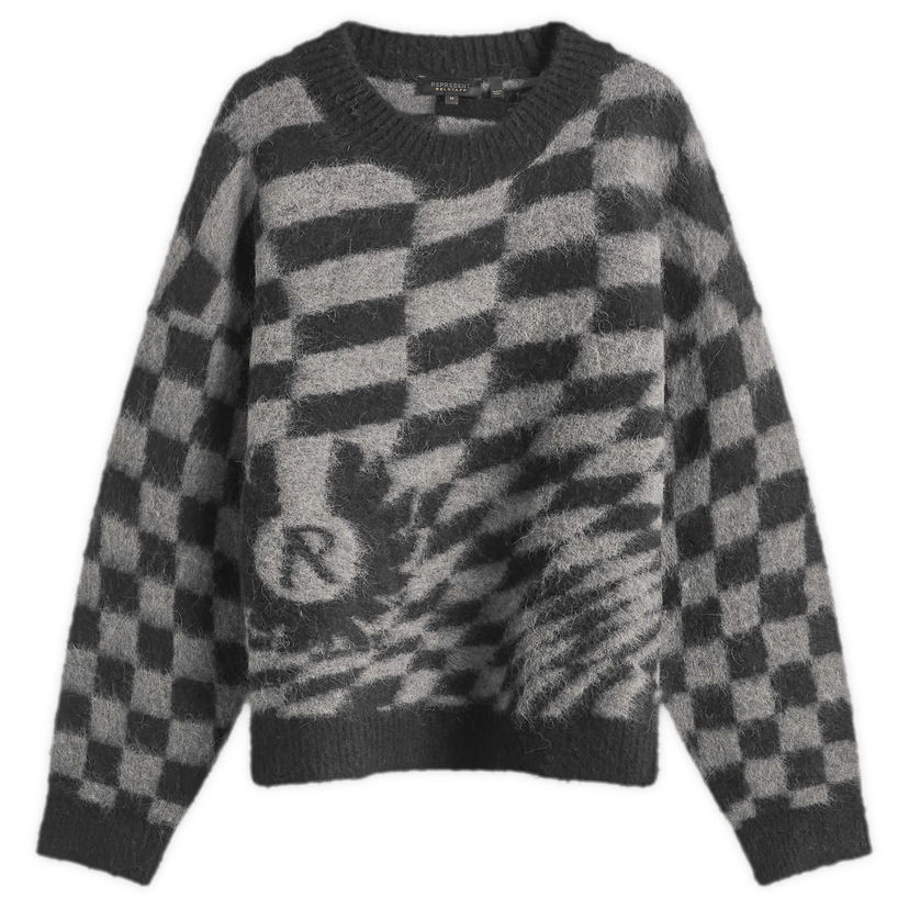 Džemper Represent Clo Belstaff Checkerboard Knit Sweater Siva | MLM3368-017