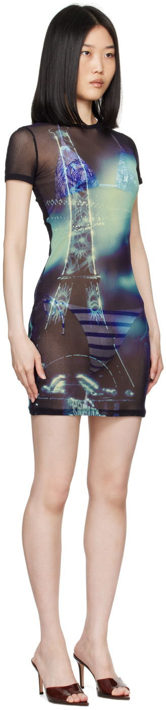Haljina Jean Paul Gaultier Jean Paul Gaultier 'The Pigalle' Mesh Minidress Crna | 24/30-F-RO248-T552-59560100, 1