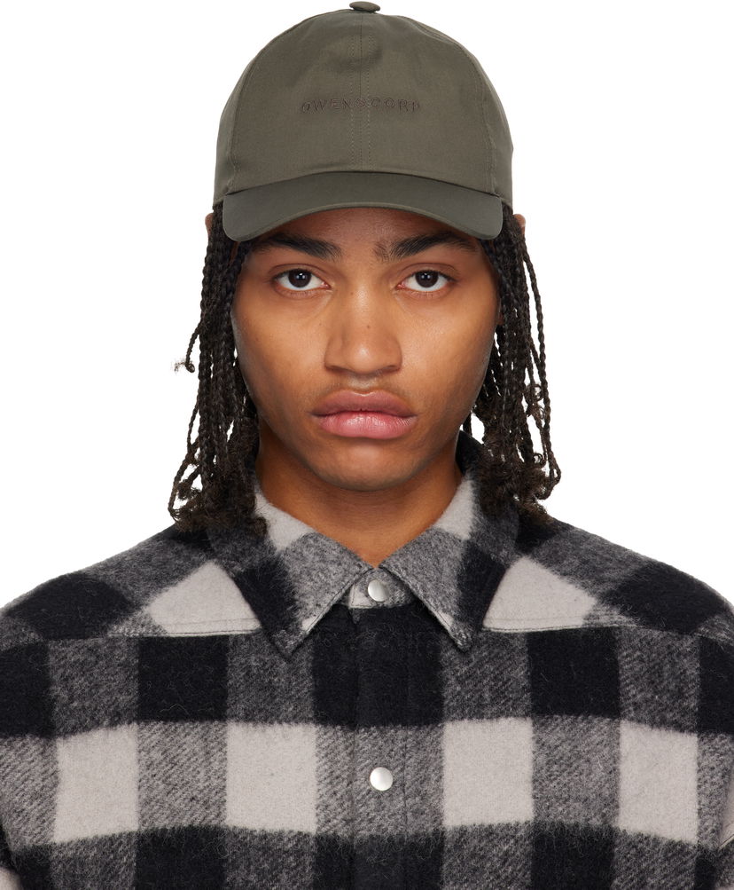 Kapa Rick Owens Concordians Owenscorp Embroidered Cap Zelena | RA02E0700 TEEM7