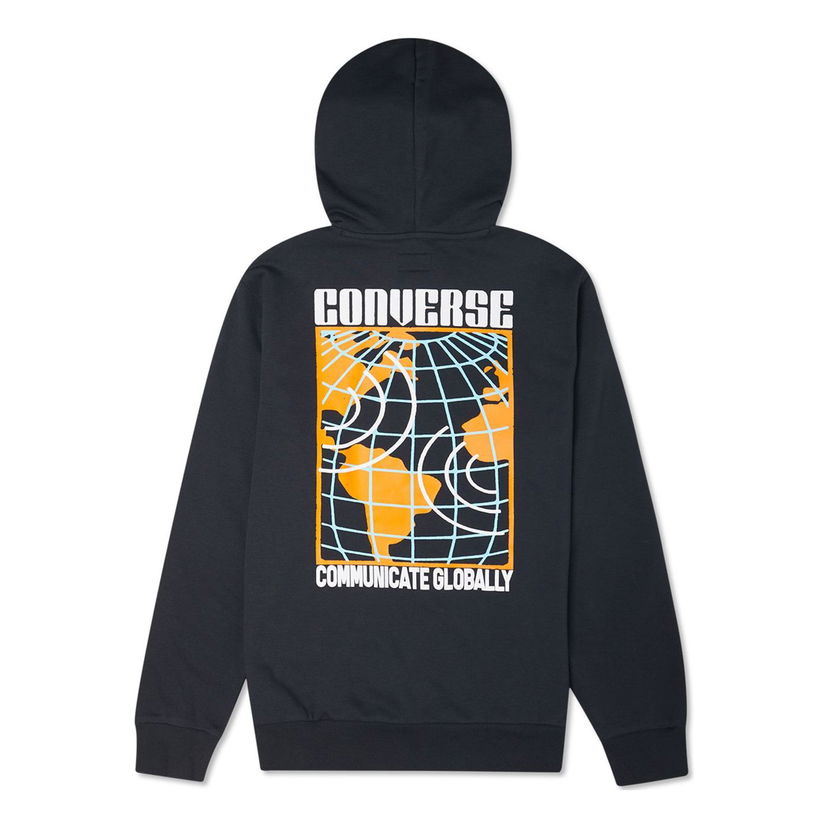 Dukserice Converse Converse Communicate Globally Hoodie Crna | 10022264-A01