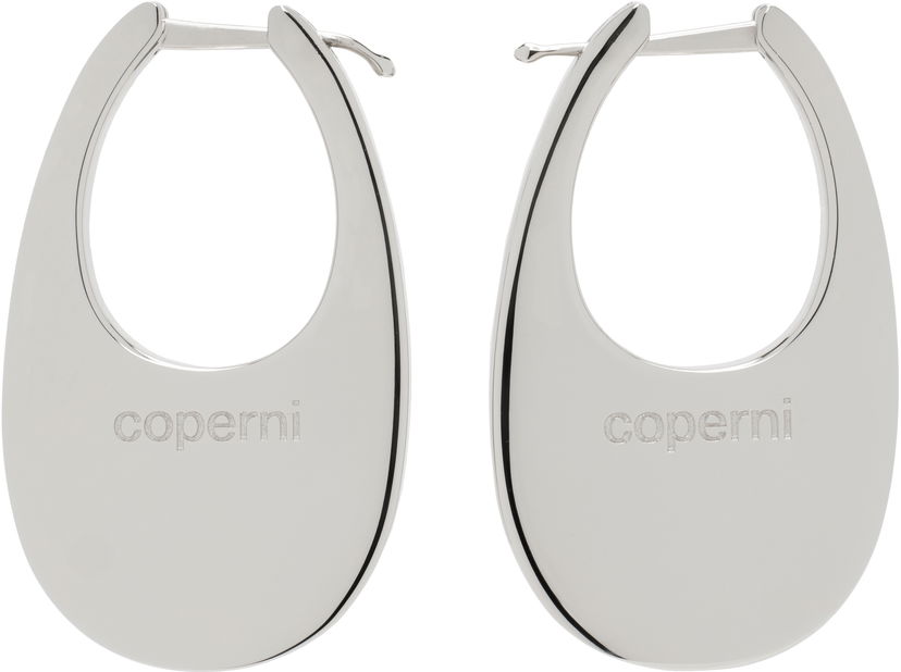 Naušnice Coperni Coperni Medium Swipe Earrings Metalik | COPBI01BIS725