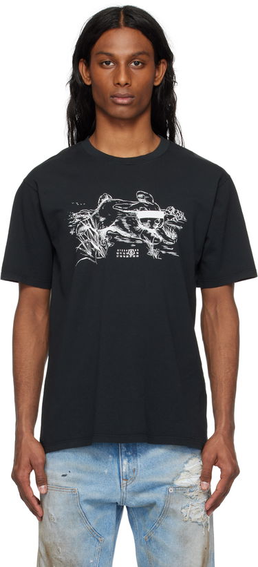 Majica kratkih rukava Maison Margiela MM6 Maison Margiela 'Suis le lapin blanc' T-Shirt Crna | SH2GC0024 M20108, 0