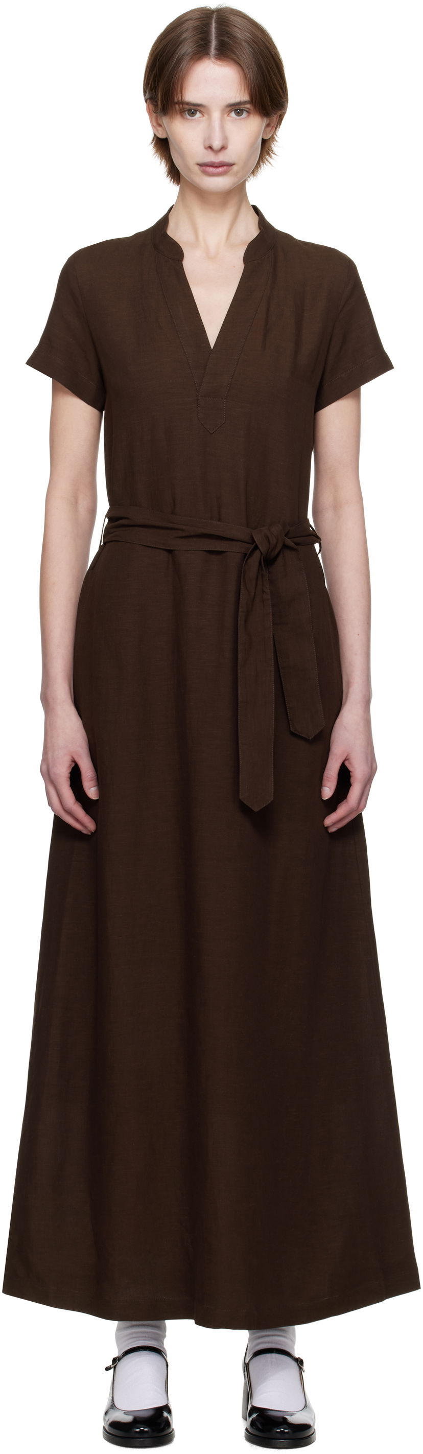 Haljina A.P.C. A.P.C. Annelie Midi Dress Smeđa | VIALV-F35040