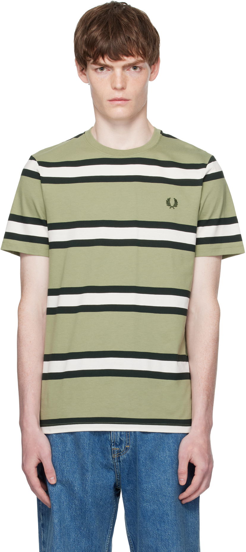 Majica kratkih rukava Fred Perry Fred Perry Bold Stripe T-Shirt Zelena | M9852