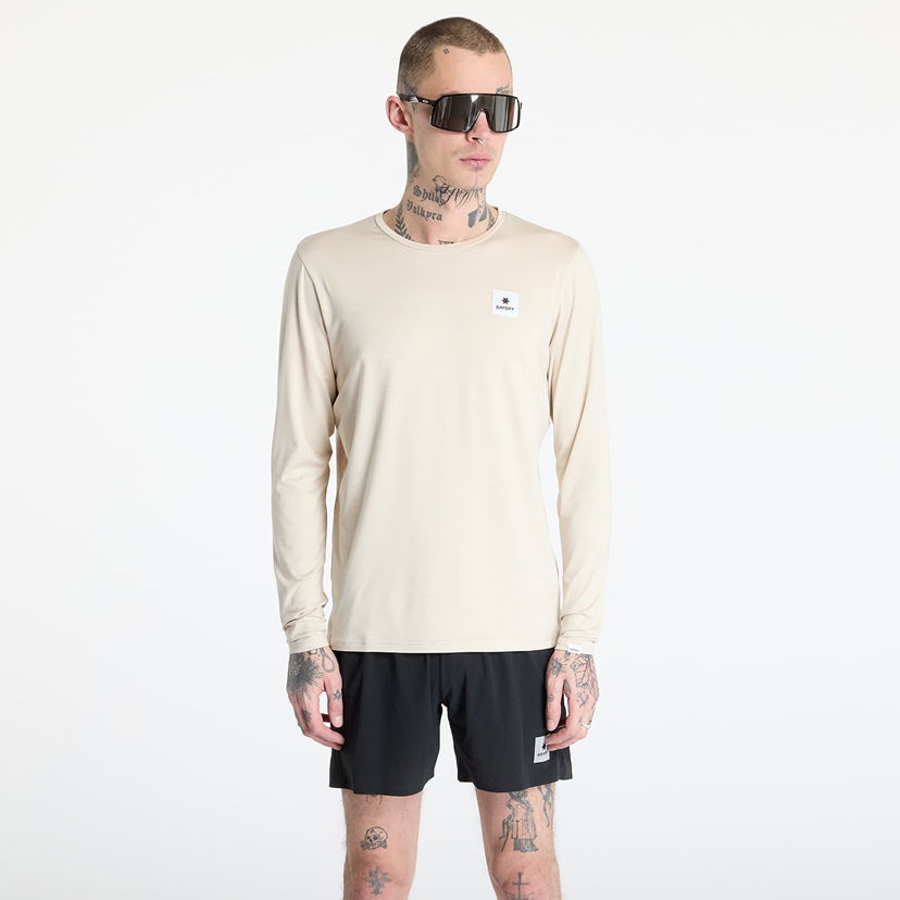 Majica kratkih rukava Saysky SAYSKY Statement Pace Long Sleeve T-Shirt Bež | NMRLS22C8002