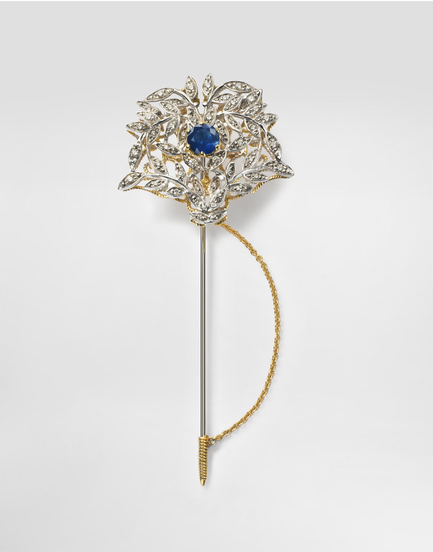 Pin Dolce & Gabbana Dolce & Gabbana Sicily Gold Brooch with Blue Sapphires and Diamonds Plava | WPKN2GWWB01ZOO00, 0