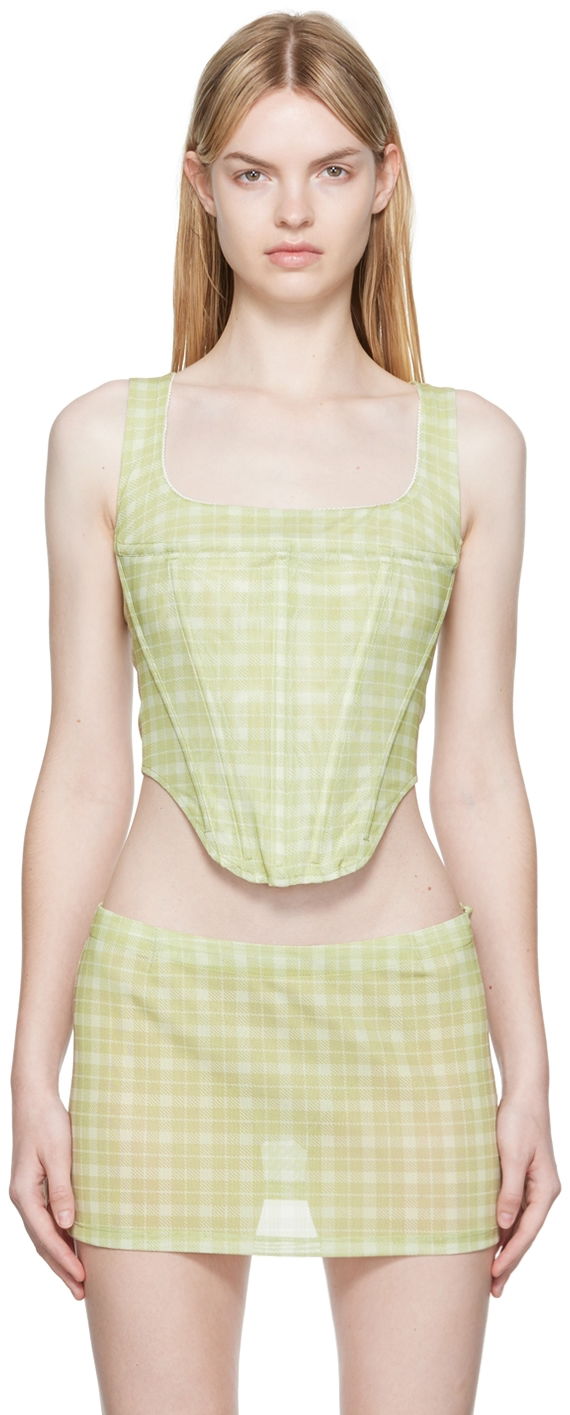 Suknja Miaou Miaou Campbell Plaid Tank Top Zelena | 7020-CL-BBL-PM1