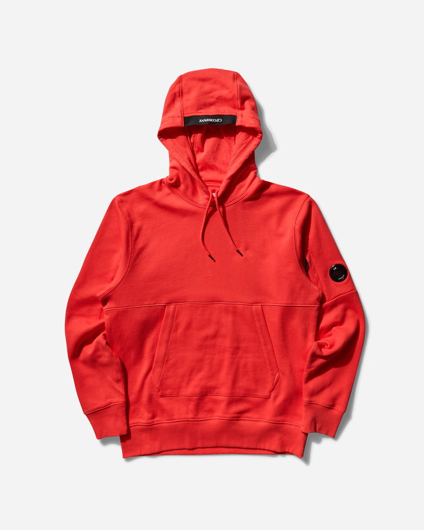Dukserice C.P. Company Diagonal Raised Fleece Hoodie Crvena | 18CMSS024A-005086W 547