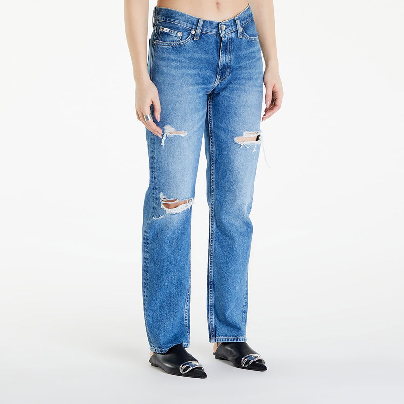 Hlače i traperice CALVIN KLEIN Jeans Low Rise Straight Jeans Plava | J20J222746 1A4