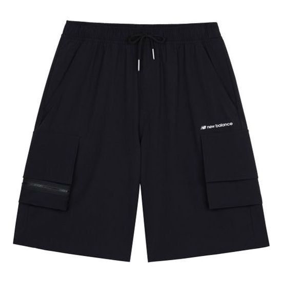 Kratke hlače New Balance Men's Woven Cargo Shorts Crna | AMS12368-BK