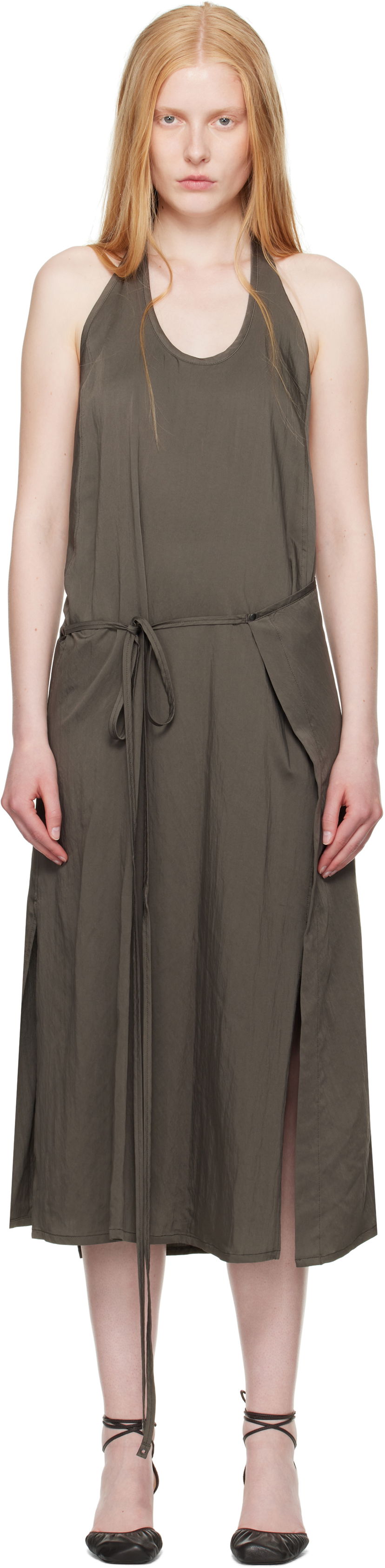 Haljina LEMAIRE Lemaire Apron Midi Dress Zelena | DR1108 LF1388