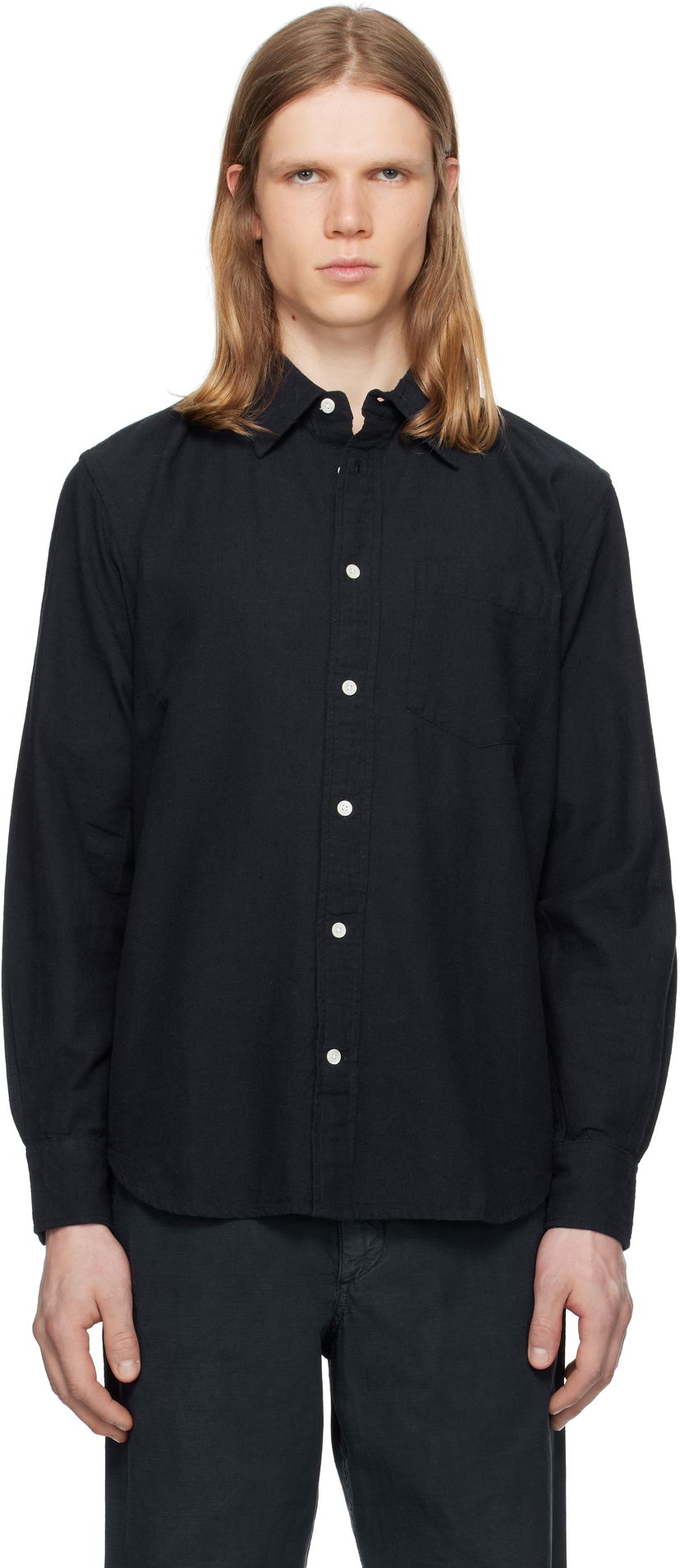 Košulja NORSE PROJECTS Norse Projects Algot Relaxed Cotton Linen Shirt Crna | N40-0832