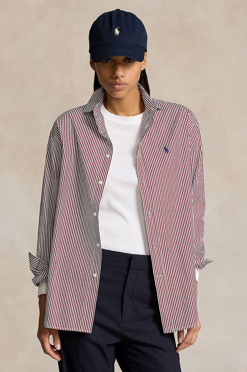 Košulja Polo by Ralph Lauren Relaxed Fit Striped Shirt Crvena | 211910743