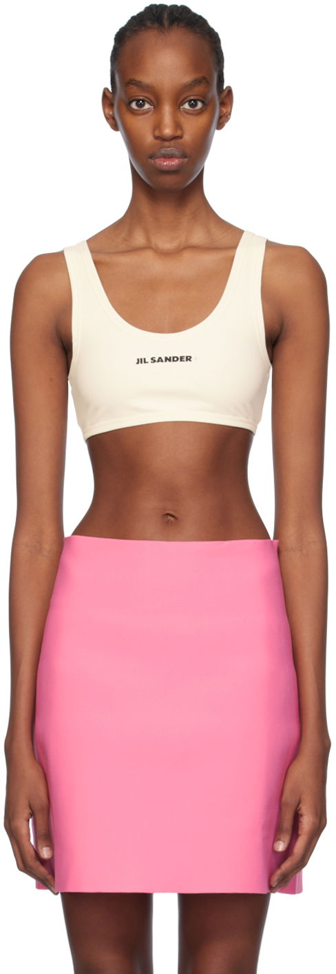 Majica bez rukava Jil Sander Cropped Tank Top Bijela | J40BR0004_J20011
