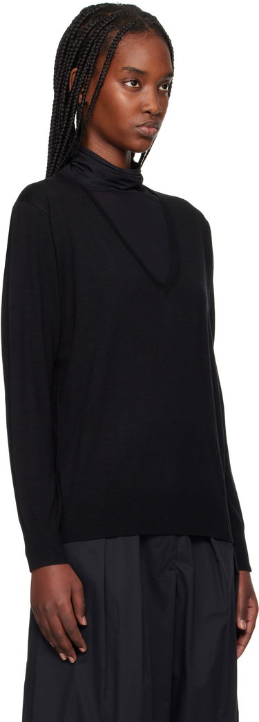 Džemper Dries Van Noten Dries Van Noten Merino Wool V-Neck Sweater Crna | 251-011202-1700, 1