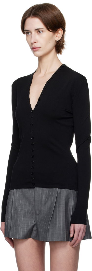 Džemper Alexander Wang Alexander Wang Long-Sleeve Button Cardigan Crna | 1KC1253017, 3