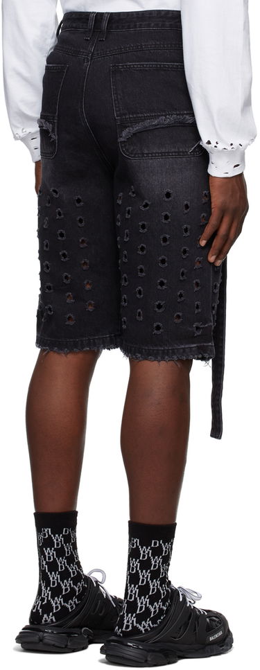 Kratke hlače We11done We11done Denim Eyelet Shorts Crna | WD-DP1-22-358-M-WB, 2