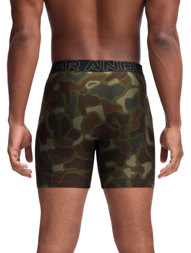 Bokserice Under Armour Under Armour Print 6in Boxer Shorts (3-Pack) Zelena | 1383879-392, 3