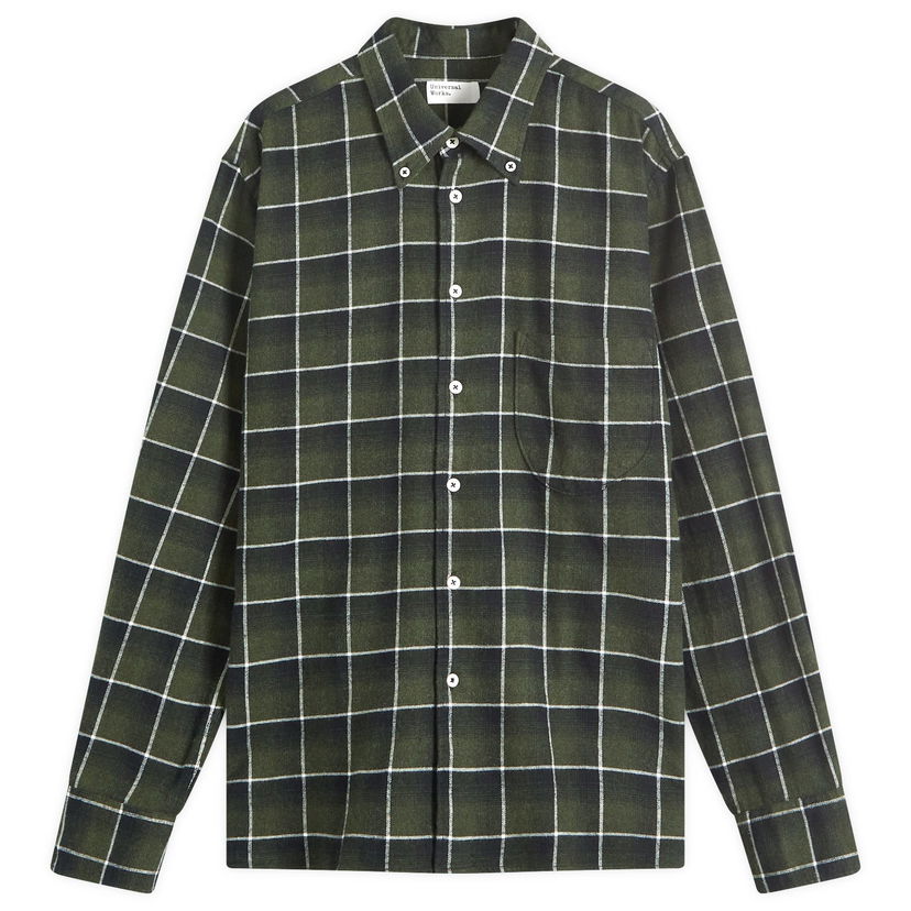 Košulja Universal Works Universal Works Lazy Day Check Shirt, Large Zelena | P31205-OLV