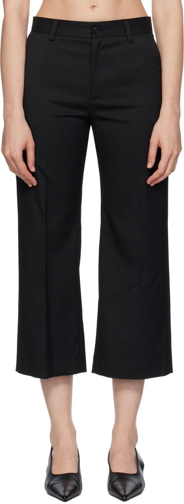 Hlače Maison Margiela MM6 Maison Margiela Tailoring Blend Cropped Trousers Crna | S52KA0535 M35227, 0