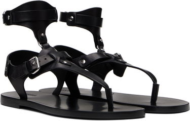 Tenisice i cipele ISABEL MARANT Eveen Leather Thong Sandals Crna | SD0250FA-C2A02S, 3
