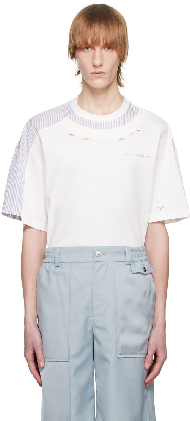 Majica kratkih rukava Feng Chen Wang Feng Chen Wang Distressed T-Shirt Bijela | FMS15TS03