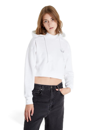 Dukserice adidas Originals Crop Hoodie Bijela | hk5170