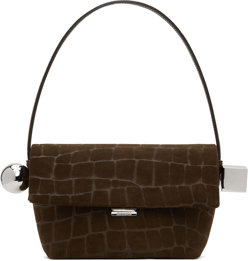 Ručna torbica Jacquemus Jacquemus 'The Rond Carré' Shoulder Bag Smeđa | 25E243BA383-3243
