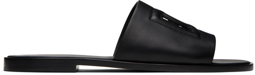 Tenisice i cipele Dolce & Gabbana Black Logo Slides Crna | A80397AO602