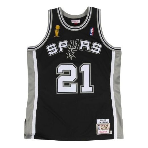 Dres Mitchell & Ness Mitchell & Ness Spurs 2002-03 Tim Duncan Jersey Crna | AJY4CP19171-SASBLCK02TDU