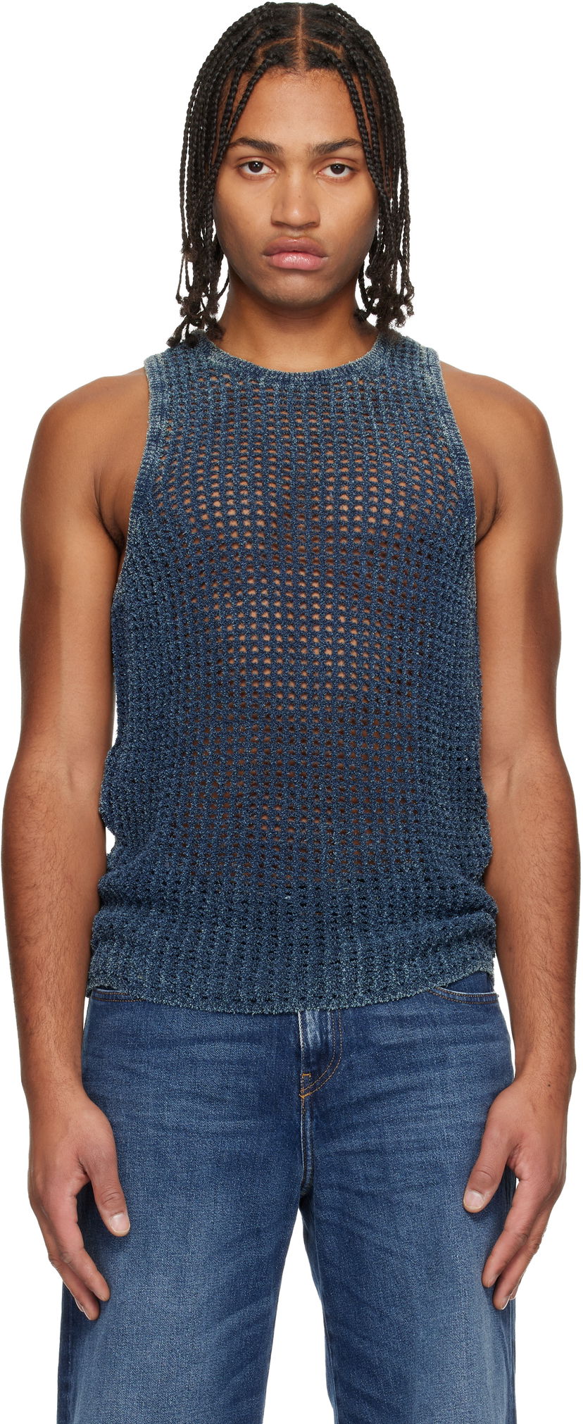 Majica bez rukava Diesel K-Reca Tank Top Plava | A19669-0CBDP-8AT