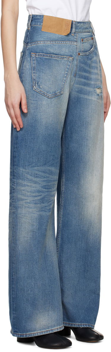 Jeans Maison Margiela MM6 Maison Margiela Twist Wide Leg Jeans Plava | S52LA0243 M30016, 1