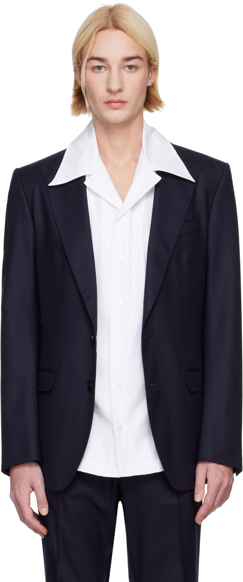 Jakna Dolce & Gabbana Designer Taormina-Fit Single-Breasted Blazer Plava | G2NW0TGI251