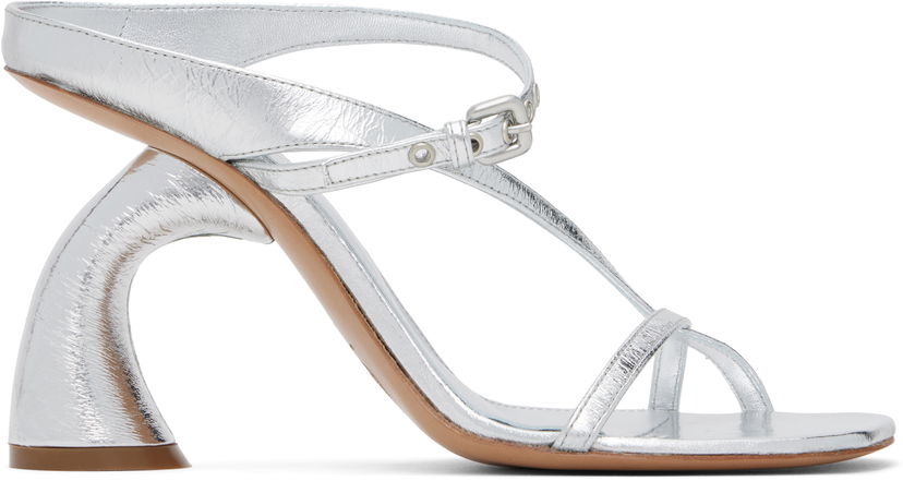 Dodaci Dries Van Noten Dries Van Noten Strappy Sculptural Heeled Sandals Metalik | WS251-1623-207