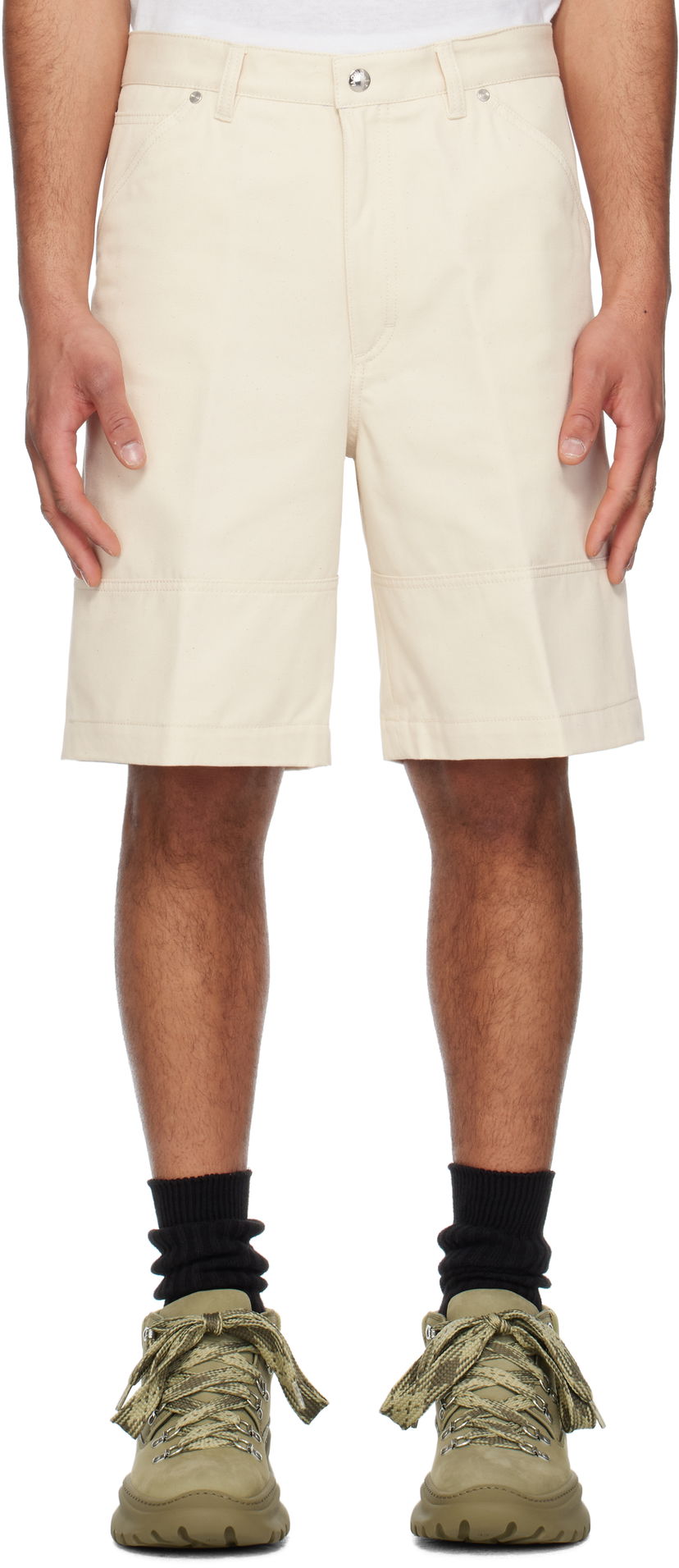 Kratke hlače Moncler Moncler Cotton Bermuda Shorts Bež | K10912B00008M6724