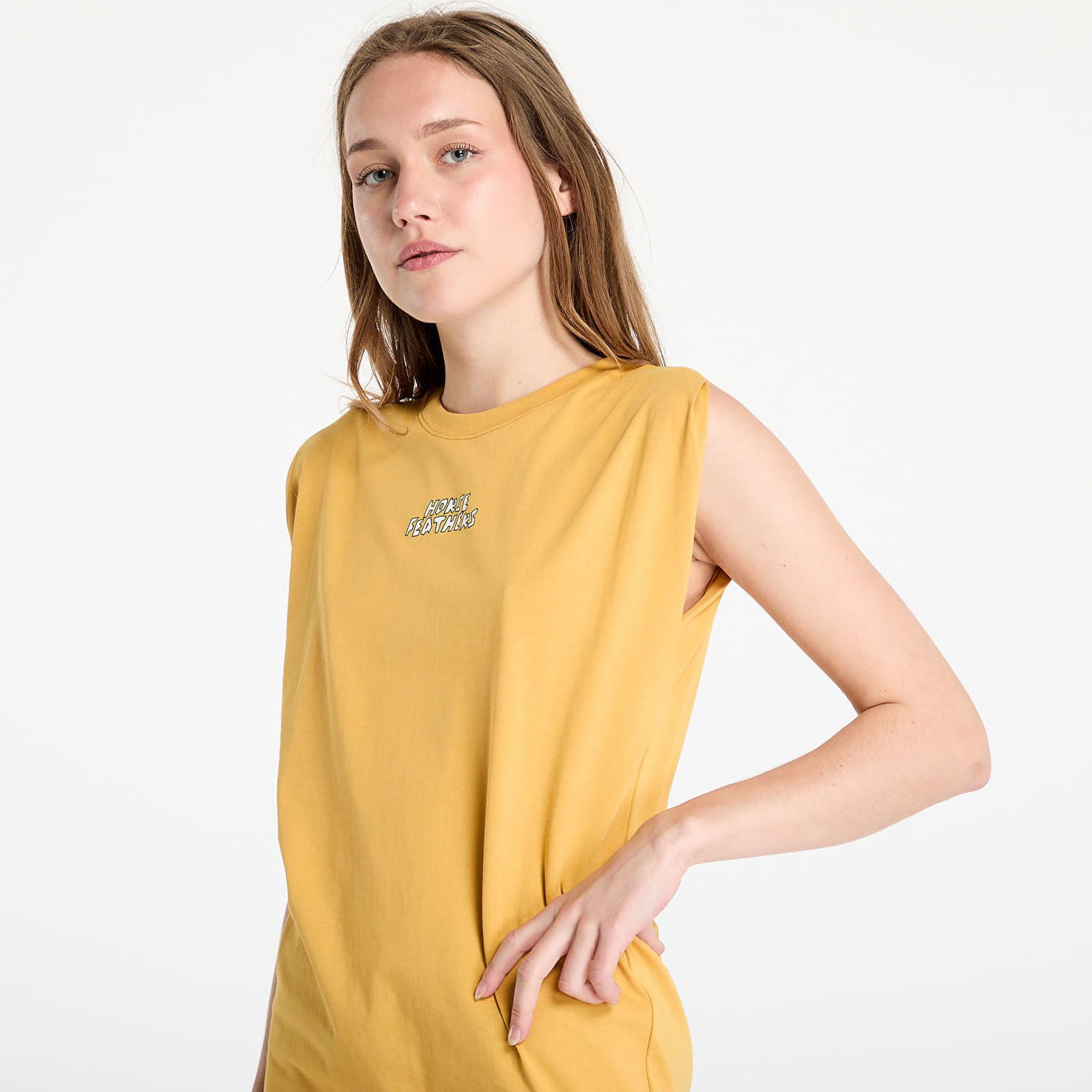 Haljina Horsefeathers Horsefeathers Leven Sleeveless Mini Dress Žuta | SW935C, 1