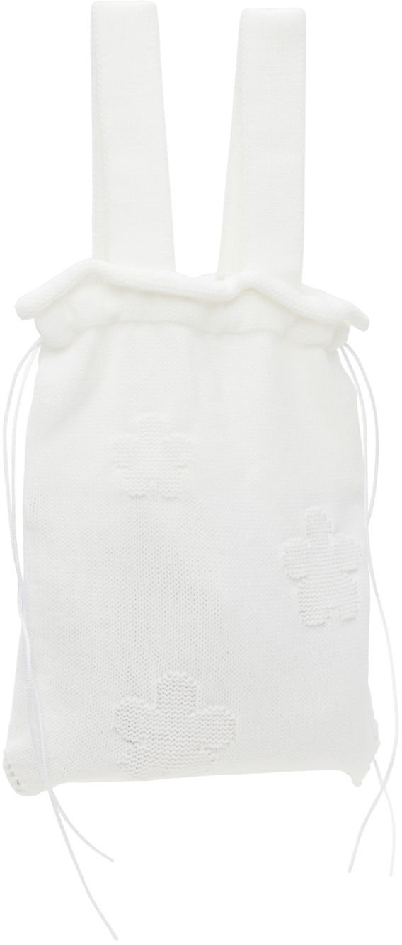 Gymsack Cecilie Bahnsen Cecilie Bahnsen Knit Drawstring Tote Bag Bijela | 1.24BAG45014 UTE BAG, 1