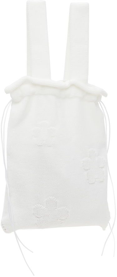 Gymsack Cecilie Bahnsen Cecilie Bahnsen Knit Drawstring Tote Bag Bijela | 1.24BAG45014 UTE BAG, 1
