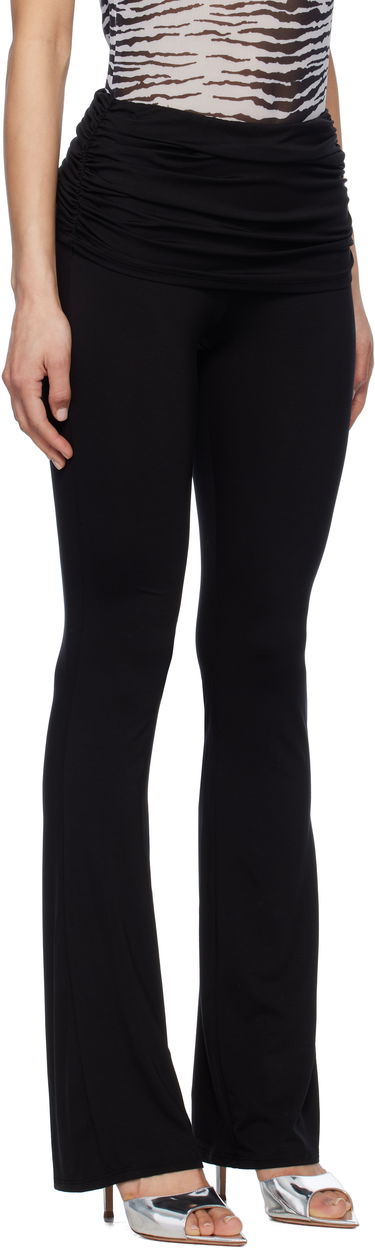 Tajice Miaou Miaou Alana Foldover Flare Trousers Crna | 1039TJBBLK, 1