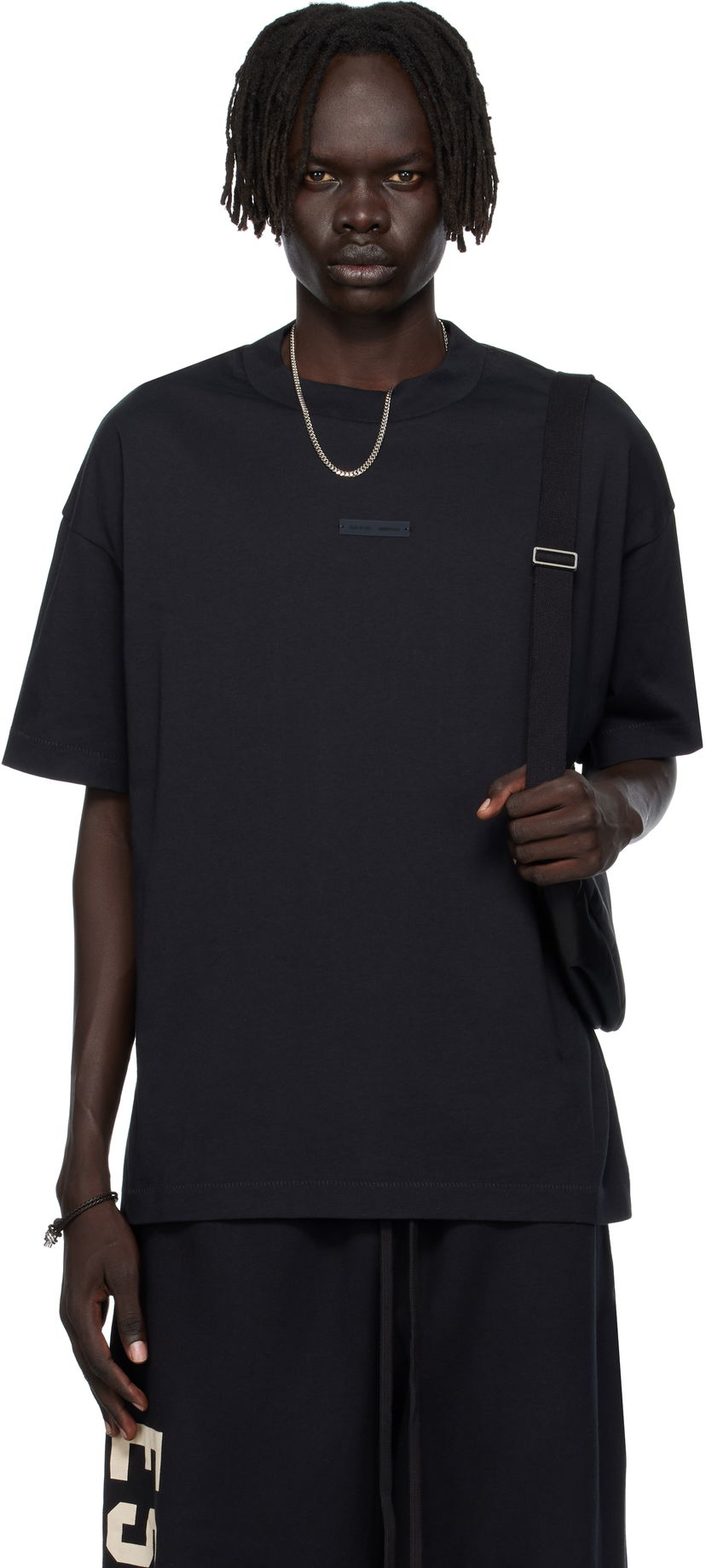 Majica kratkih rukava Fear of God Fear of God ESSENTIALS Classic Fit T-shirt Crna | 125SP254190F