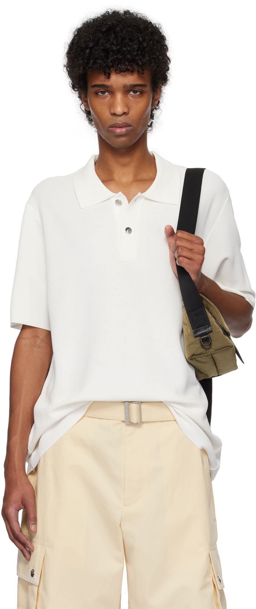 Polo majica Jacquemus Jacquemus Knit Polo Bijela | 25E255KN296-2439